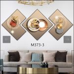 3 Piece 3D Abstract Art 78 Crystal porcelain painting Aluminum Alloy Frame - Image 7